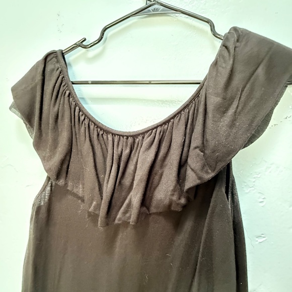 Juicy Couture Black Ruffled Cap Sleeve Top – Size Medium - Picture 6 of 6